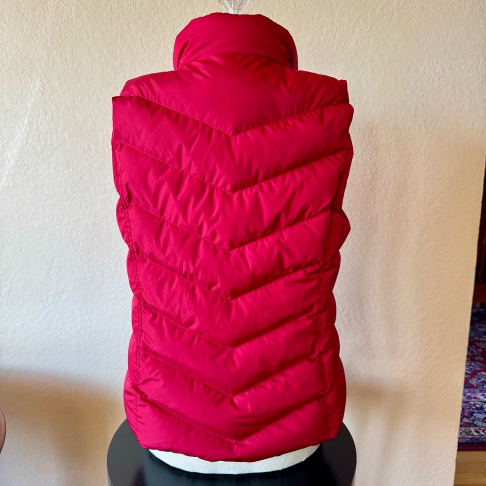 Lands End Womens Hyper Dry 600 fill Down Puffer Vest RED Med - Picture 4 of 6